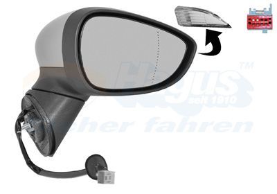 Išorinis veidrodėlis VAN WEZEL 1801808