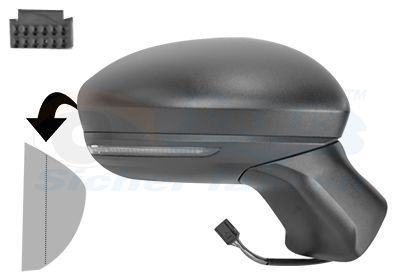 Išorinis veidrodėlis VAN WEZEL 4403806