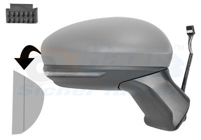 Išorinis veidrodėlis VAN WEZEL 4403818