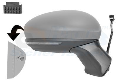 Išorinis veidrodėlis VAN WEZEL 4403828