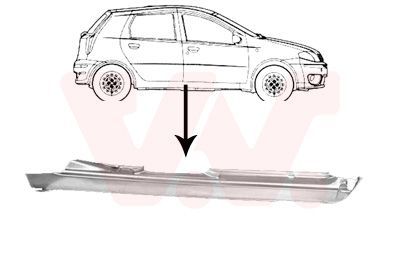 Slenksčio skardelė VAN WEZEL 1620104
