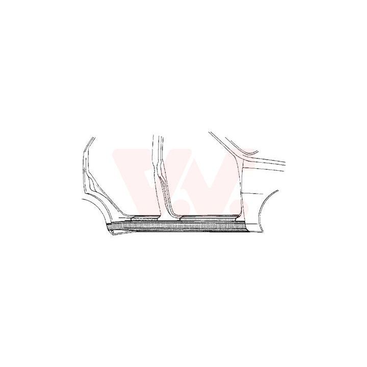 Slenksčio skardelė VAN WEZEL 4345104