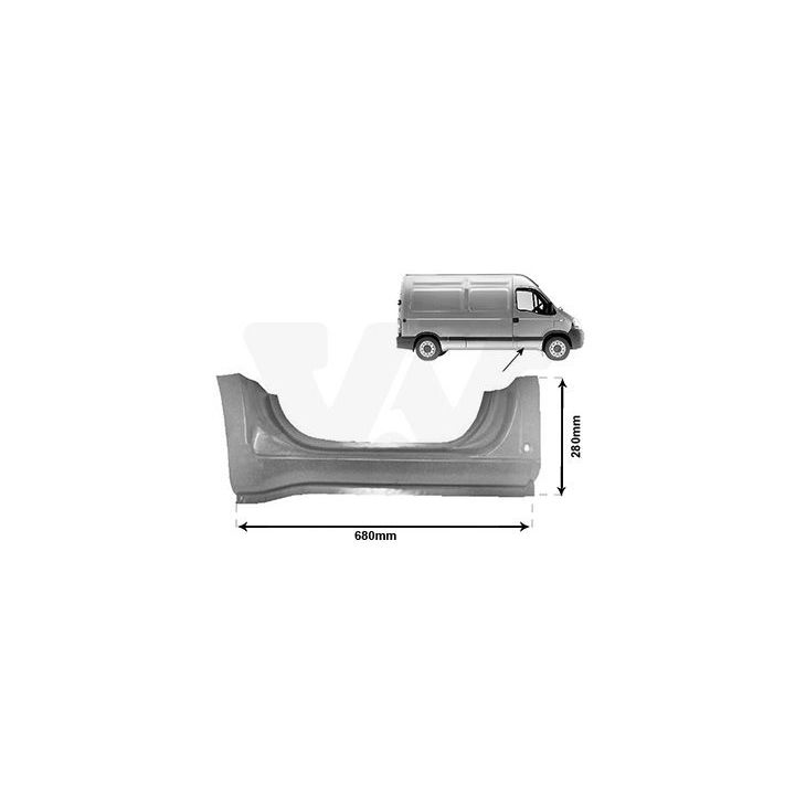 Slenksčio skardelė VAN WEZEL 4387102