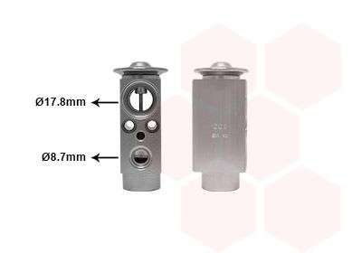 Išsiplėtimo vožtuvas, oro kondicionavimas VAN WEZEL 06001362