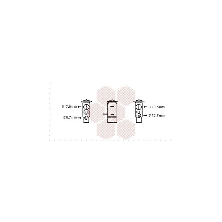 Išsiplėtimo vožtuvas, oro kondicionavimas VAN WEZEL 29001005