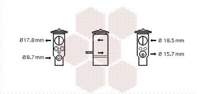 Išsiplėtimo vožtuvas, oro kondicionavimas VAN WEZEL 29001005