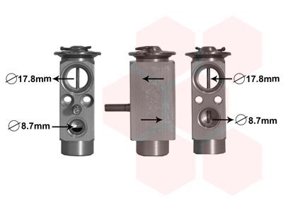 Išsiplėtimo vožtuvas, oro kondicionavimas VAN WEZEL 29001017