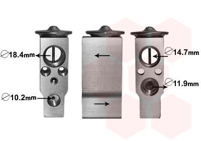 Išsiplėtimo vožtuvas, oro kondicionavimas VAN WEZEL 33001389