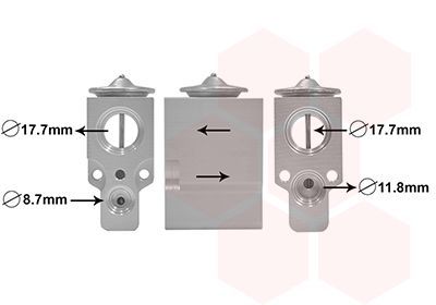 Išsiplėtimo vožtuvas, oro kondicionavimas VAN WEZEL 43001488