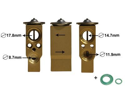 Išsiplėtimo vožtuvas, oro kondicionavimas VAN WEZEL 47001076