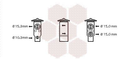 Išsiplėtimo vožtuvas, oro kondicionavimas VAN WEZEL 53001070