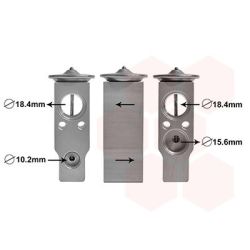 Išsiplėtimo vožtuvas, oro kondicionavimas VAN WEZEL 53001637