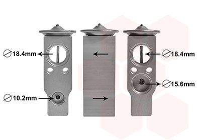 Išsiplėtimo vožtuvas, oro kondicionavimas VAN WEZEL 53001637
