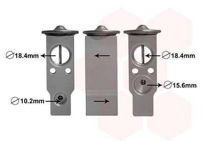 Išsiplėtimo vožtuvas, oro kondicionavimas VAN WEZEL 53001638