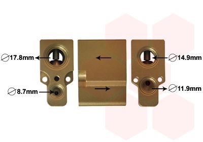 Išsiplėtimo vožtuvas, oro kondicionavimas VAN WEZEL 58001076