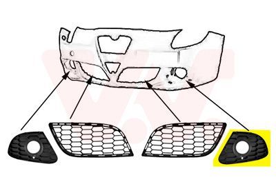 Ventiliacijos grotelės, buferis VAN WEZEL 0113593