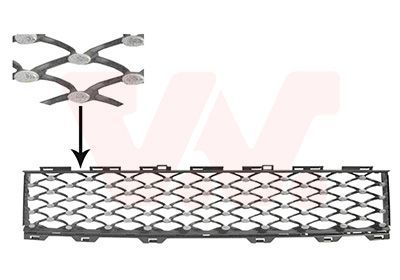 Ventiliacijos grotelės, buferis VAN WEZEL 1614599