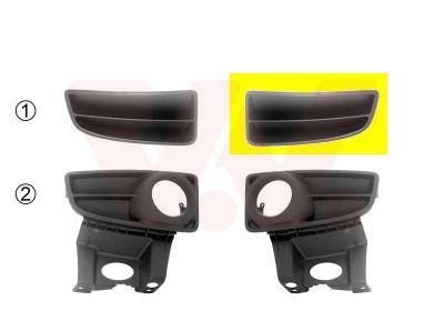 Ventiliacijos grotelės, buferis VAN WEZEL 1709591