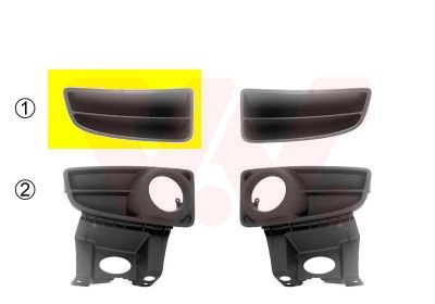 Ventiliacijos grotelės, buferis VAN WEZEL 1709592