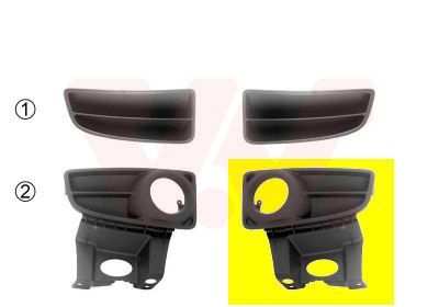 Ventiliacijos grotelės, buferis VAN WEZEL 1709593