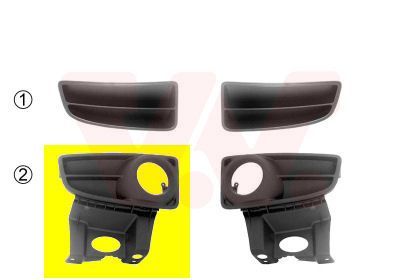 Ventiliacijos grotelės, buferis VAN WEZEL 1709594