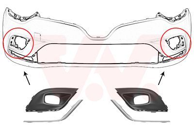 Ventiliacijos grotelės, buferis VAN WEZEL 4420599