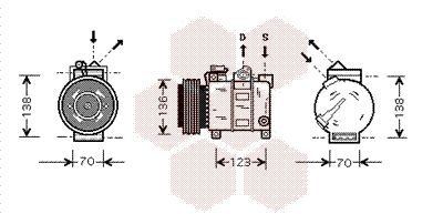 Kompresorius, oro kondicionierius VAN WEZEL 0100K016
