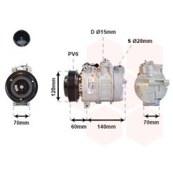 Kompresorius, oro kondicionierius VAN WEZEL 0200K050
