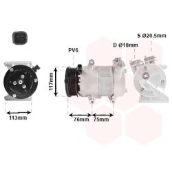 Kompresorius, oro kondicionierius VAN WEZEL 0200K185