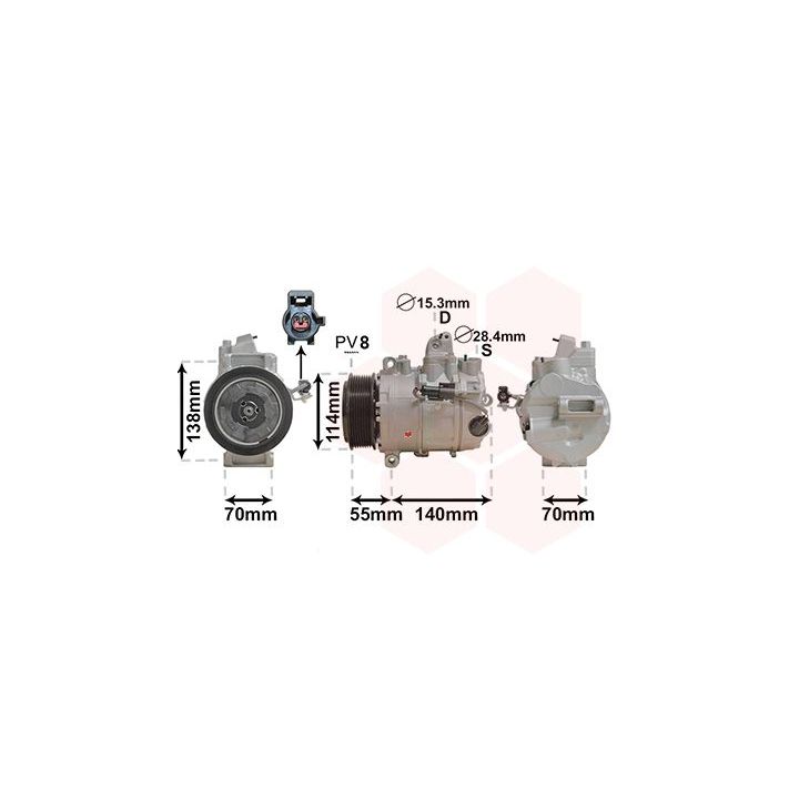 Kompresorius, oro kondicionierius VAN WEZEL 0200K187