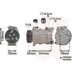 Kompresorius, oro kondicionierius VAN WEZEL 0200K209