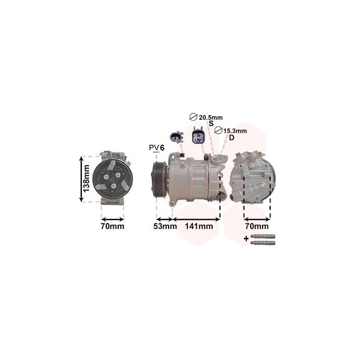 Kompresorius, oro kondicionierius VAN WEZEL 0200K209