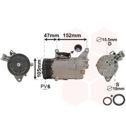 Kompresorius, oro kondicionierius VAN WEZEL 0600K076