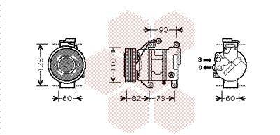 Kompresorius, oro kondicionierius VAN WEZEL 0600K316