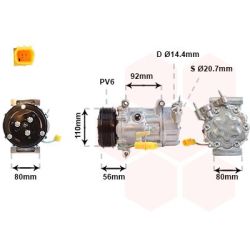Kompresorius, oro kondicionierius VAN WEZEL 0600K416