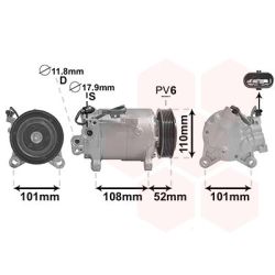 Kompresorius, oro kondicionierius VAN WEZEL 0600K566