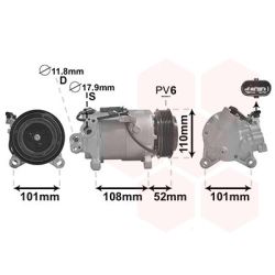 Kompresorius, oro kondicionierius VAN WEZEL 0600K567