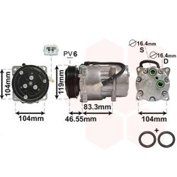 Kompresorius, oro kondicionierius VAN WEZEL 0900K161