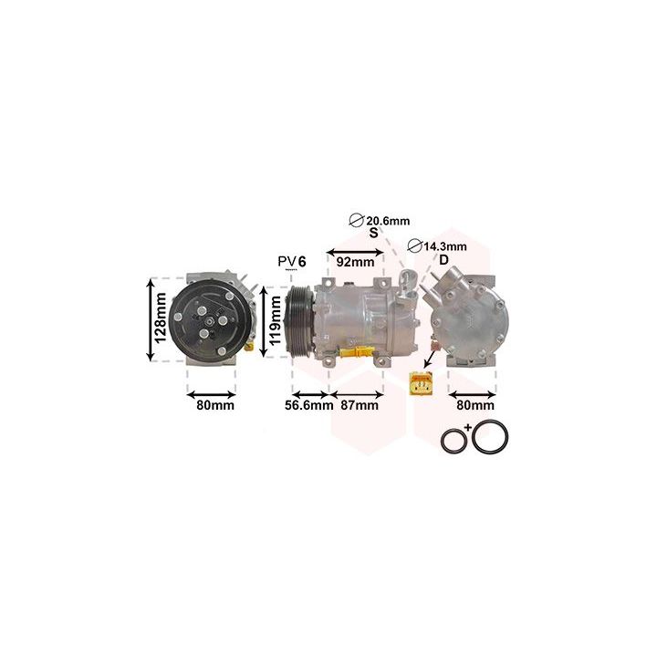 Kompresorius, oro kondicionierius VAN WEZEL 0900K238