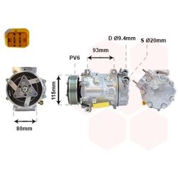 Kompresorius, oro kondicionierius VAN WEZEL 0901K706