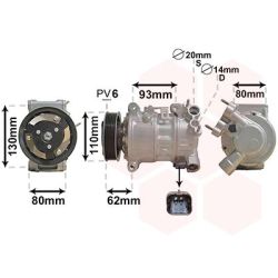 Kompresorius, oro kondicionierius VAN WEZEL 0901K707