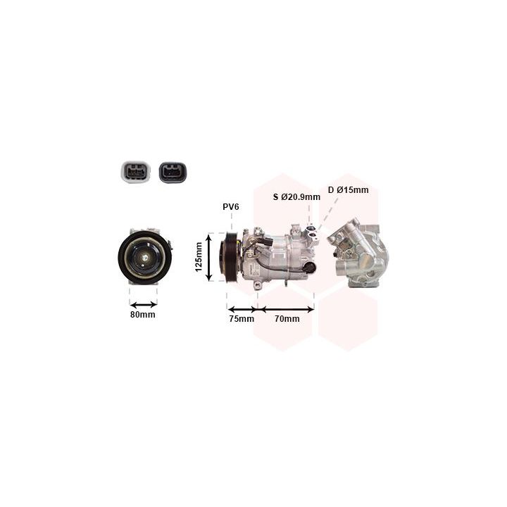 Kompresorius, oro kondicionierius VAN WEZEL 1301K700