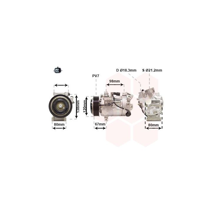 Kompresorius, oro kondicionierius VAN WEZEL 1301K701