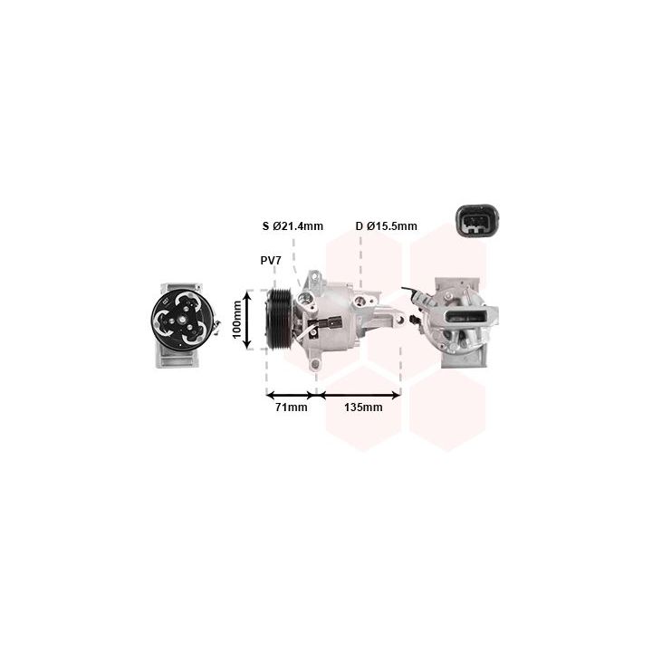 Kompresorius, oro kondicionierius VAN WEZEL 1501K701