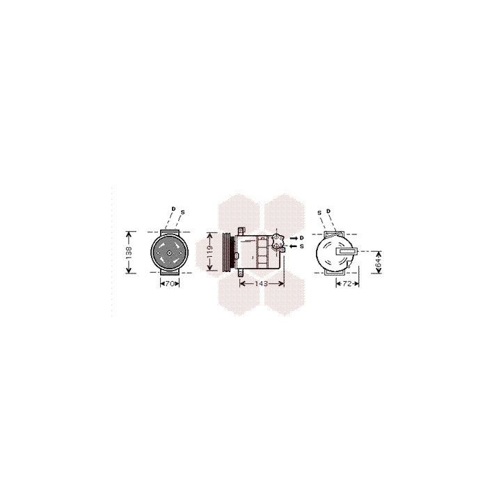 Kompresorius, oro kondicionierius VAN WEZEL 1700K086