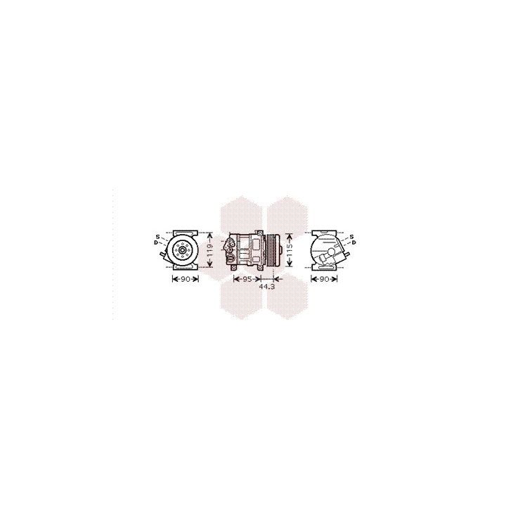 Kompresorius, oro kondicionierius VAN WEZEL 1700K330