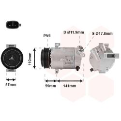 Kompresorius, oro kondicionierius VAN WEZEL 1700K333