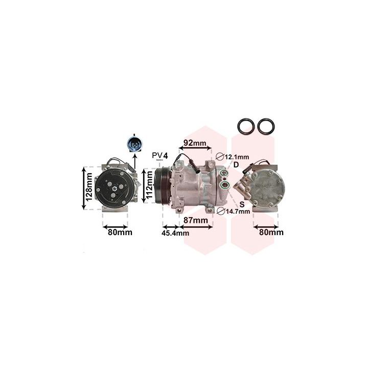 Kompresorius, oro kondicionierius VAN WEZEL 1700K366