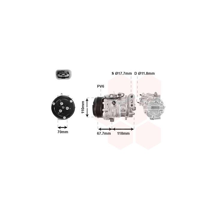 Kompresorius, oro kondicionierius VAN WEZEL 1700K384