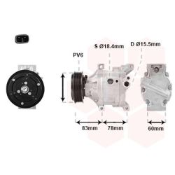 Kompresorius, oro kondicionierius VAN WEZEL 1701K103